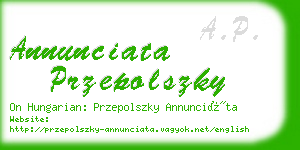 annunciata przepolszky business card